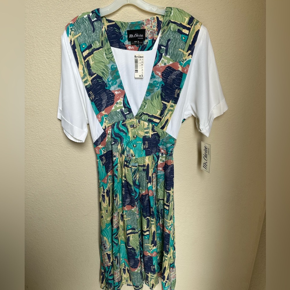 Vintage Ms Choice Womens Floral Long Dress Size 12 - New with Tags